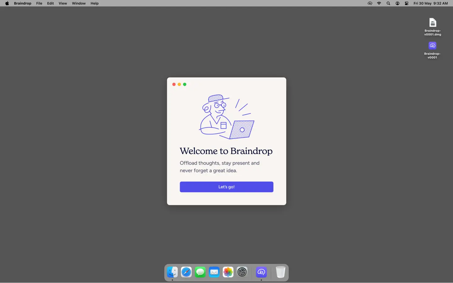 Braindrop welcome screen teaser